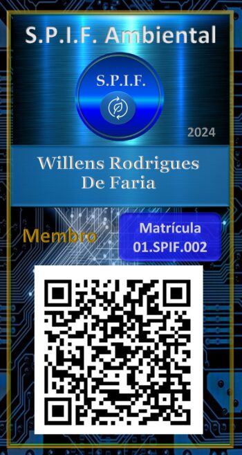 Willens Rodrigues De Faria  – Carteira Digital – S.P.I.F Ambiental – Conselheiro – Uberlândia – MG