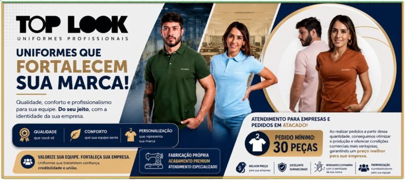 Uniforme Camiseta Polo e Camiseta – TOP LOOK – Uberlândia MG